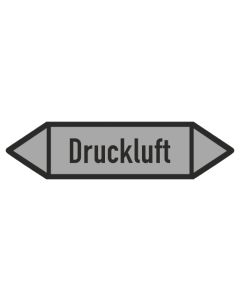 Fliessrichtungspfeil-Druckluft-grau-schwarz