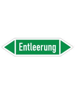 Fliessrichtungspfeil-Entleerung-gruen-weiss