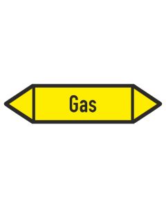 Fliessrichtungspfeil-Erdgas-gelb-schwarz