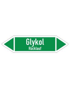 Fliessrichtungspfeil-Glykol-Ruecklauf-gruen-weiss
