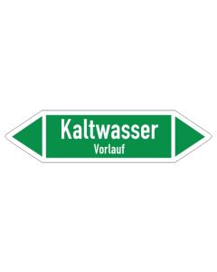 Fliessrichtungspfeil-Kaltwasser-Vorlauf-gruen-weiss