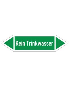 Fliessrichtungspfeil-Kein-Trinkwasser-gruen-weiss