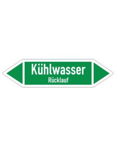 Fliessrichtungspfeil-Kuehlwasser-Ruecklauf-gruen-weiss