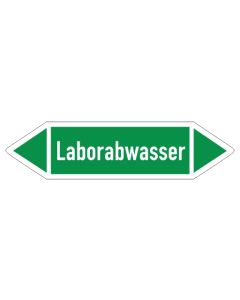 Fliessrichtungspfeil-Laborabwasser-gruen-weiss