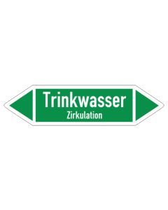 Fliessrichtungspfeil-Trinkwasser-Zirkulation-gruen-weiss