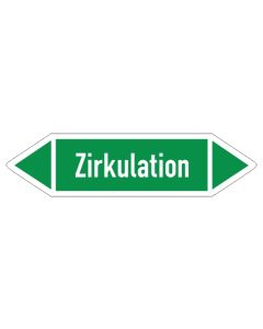 Fliessrichtungspfeil-Zirkulation-gruen-weiss