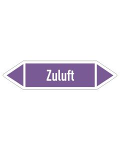 Fliessrichtungspfeil-Zuluft-violett-weiss