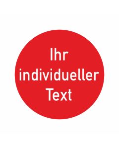 Graviertes Resopalschild rund D=30mm BSK-rot-weiss individuell