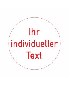 Graviertes Resopalschild rund D=30mm BSK-weiss-rot individuell