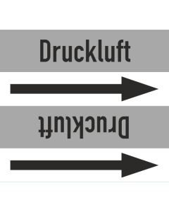 Rohrleitungskennzeichnung-Druckluft-grau-schwarz