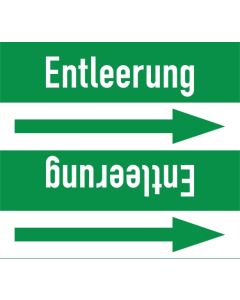 Rohrleitungskennzeichnung-Entleerung-gruen-weiss