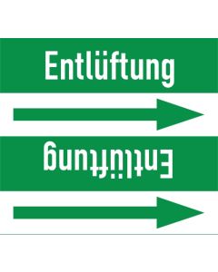 Rohrleitungskennzeichnung-Entlueftung-gruen-weiss