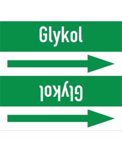 Rohrleitungskennzeichnung-Glykol-gruen-weiss