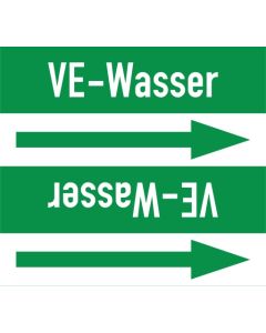 Rohrleitungskennzeichnung-VE-Wasser-gruen-weiss